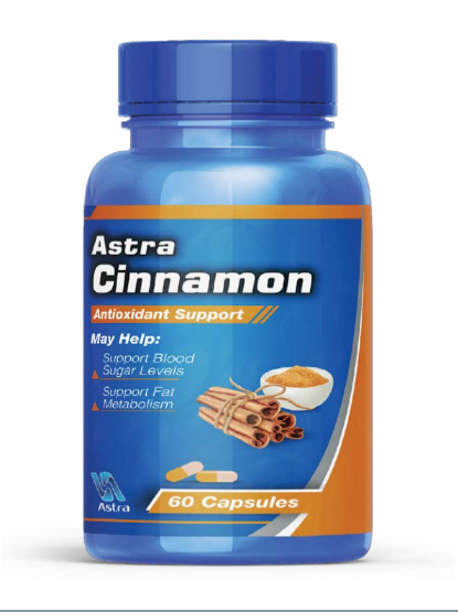 Astra cinnamon capsules 60 cinnamon extract blood sugar metabolism antioxidant support supplement Health Boutique