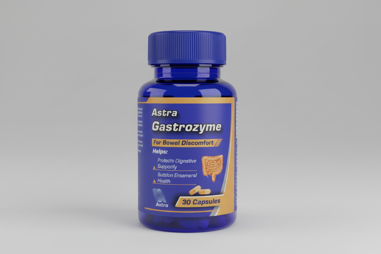 Astra gastrozyme capsules 30 digestive enzymes black turmeric gut health digestion support supplement Health Boutique