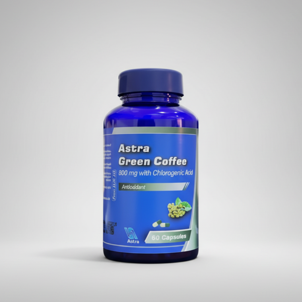 Astra green coffee capsules 60 green coffee bean extract weight management metabolism support Health Boutique