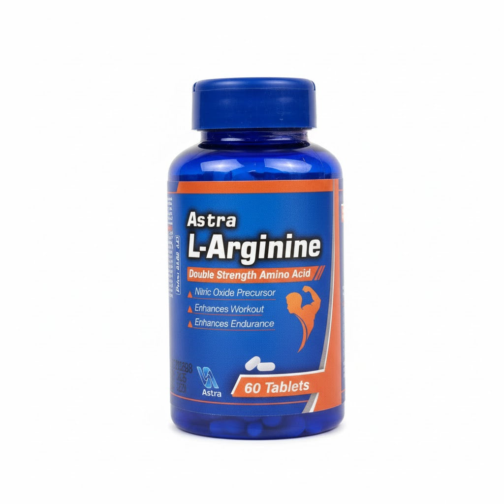 Astra l arginine tablets 60 nitric oxide blood flow circulation performance support supplement Health Boutique