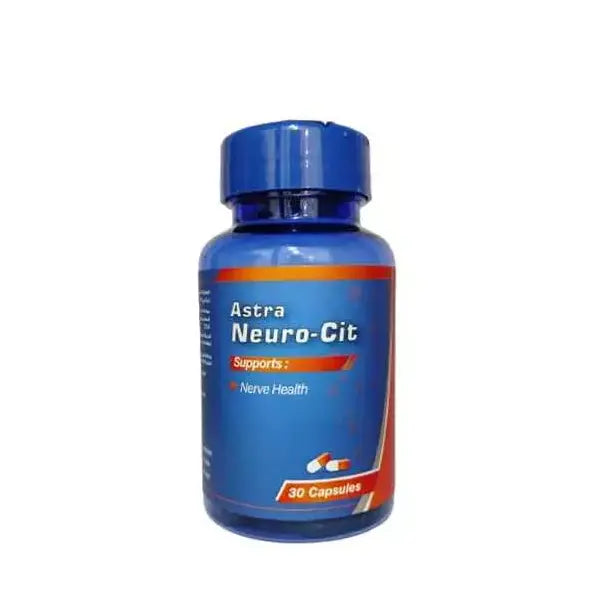 Astra neuro cit capsules 30 citicoline coq10 vitamin b complex brain memory nerve support supplement Health Boutique