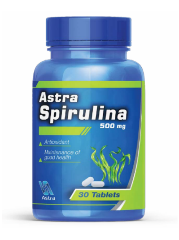 Astra spirulina tablets 60 blue green algae superfood immune nutrition antioxidant vegetarian supplement Health Boutique