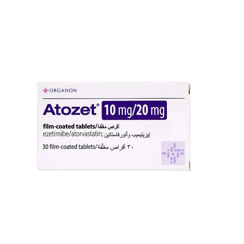 Atozet 10/20 mg 30 tablets ezetimibe atorvastatin cholesterol lowering medication