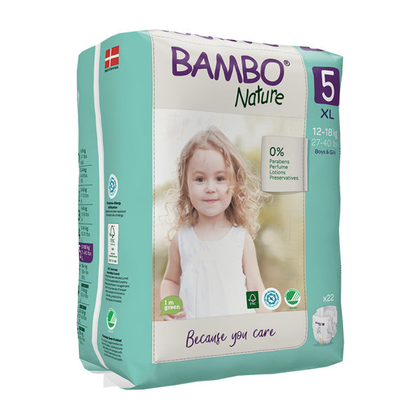 Bambo (Size 5, 12-18 Kg, 22 Nature Diapers )
