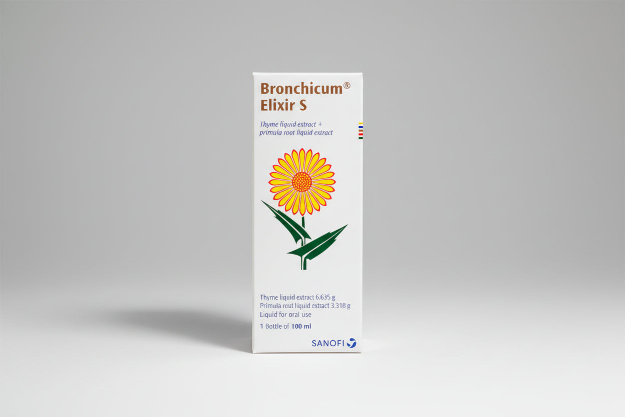 Bronchicum S Elixir 100 ml herbal cough syrup for bronchial relief