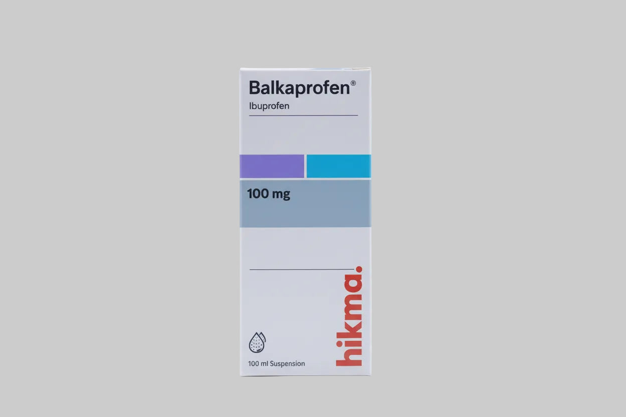Balkaprofen 100mg per 5ml ibuprofen suspension 100ml pediatric fever relief bottle pharmaceutical product Health Boutique