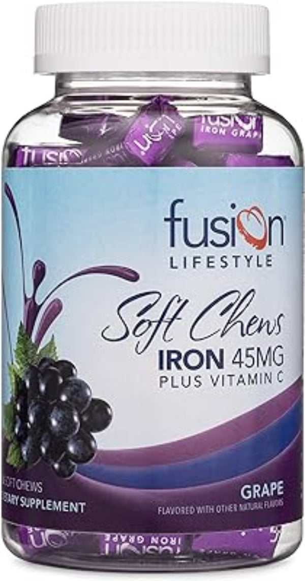 Bariatric Fusion Grape Iron Soft Chews with Vitamin C 60 soft chews iron support Health Boutique