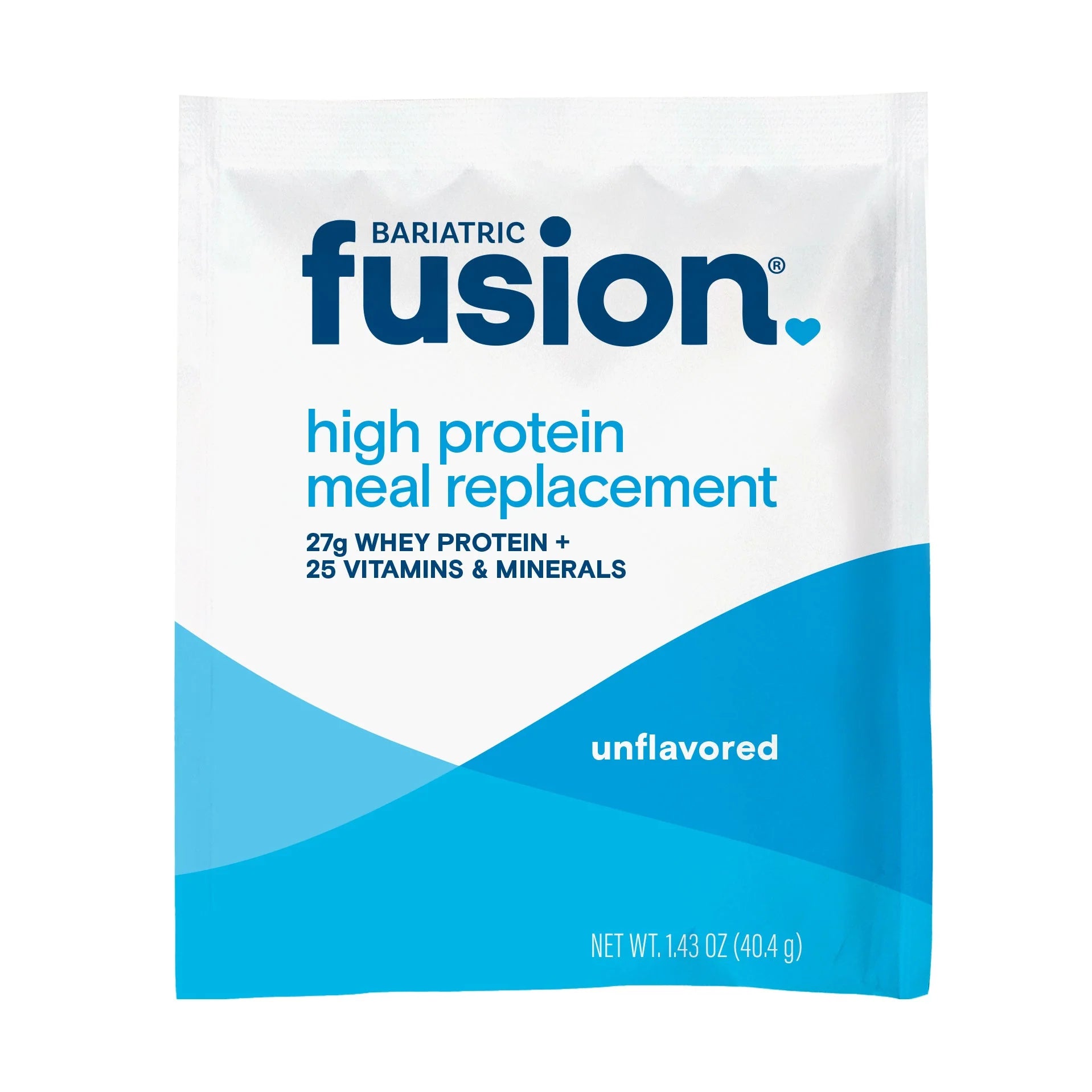 Bariatric Fusion Unflavored High Protein Meal Replacement 41.5 oz with 27 g protein Health Boutique