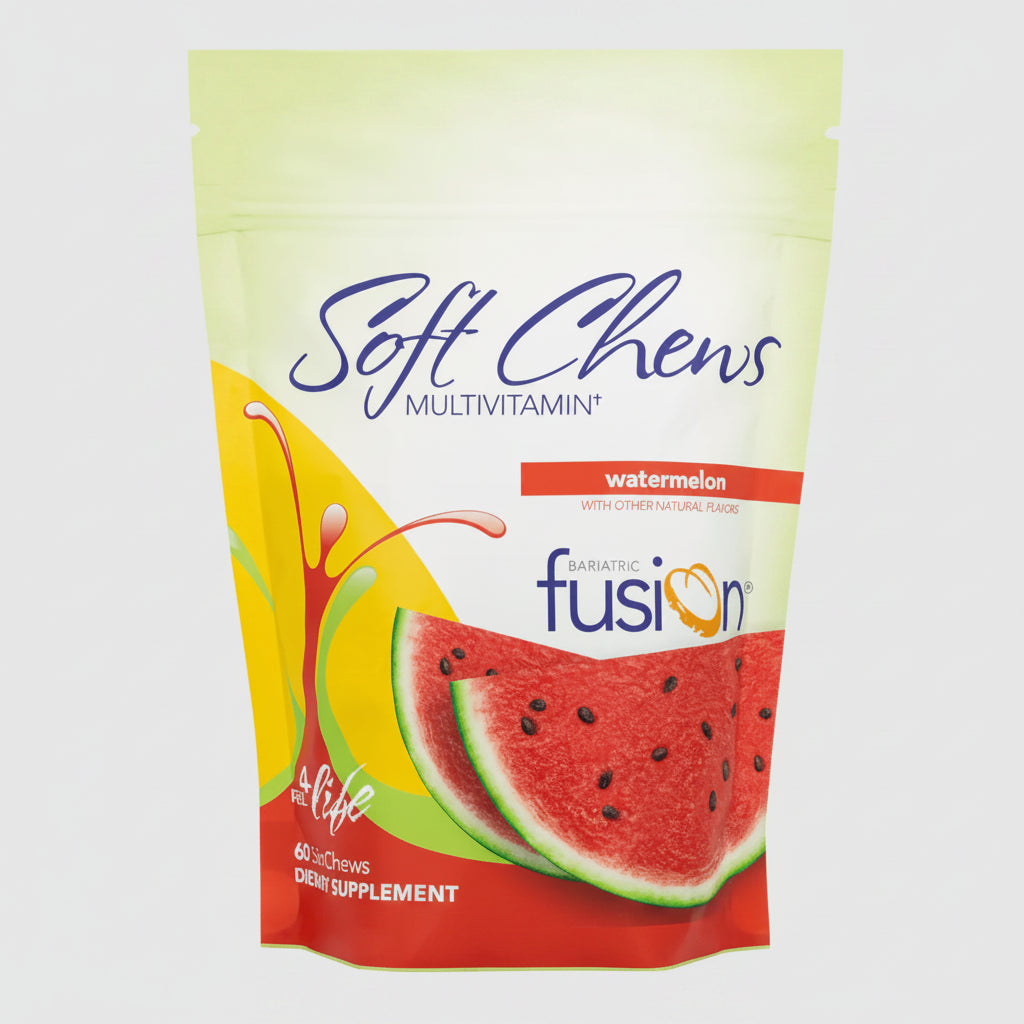 Bariatric Fusion Watermelon Bariatric Multivitamin Soft Chews daily nutritional support 60 soft chews Health Boutique