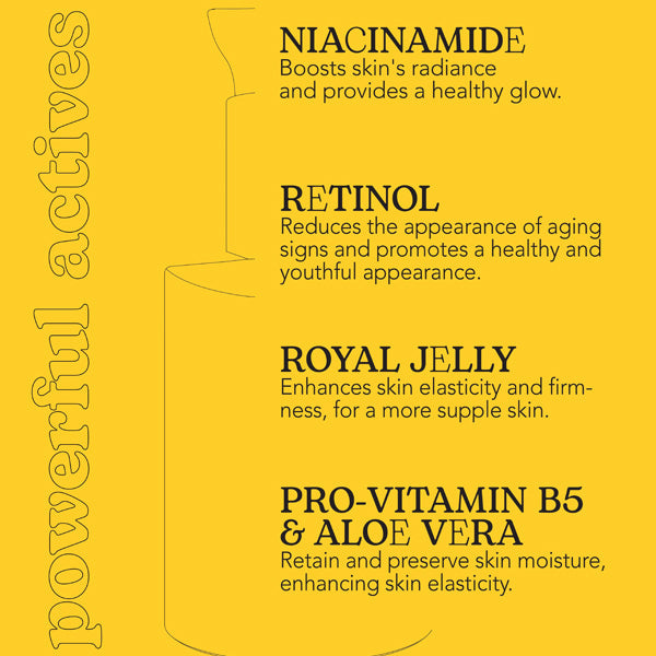 Beesline anti wrinkle radiance facial serum retinol niacinamide firming treatment Health Boutique