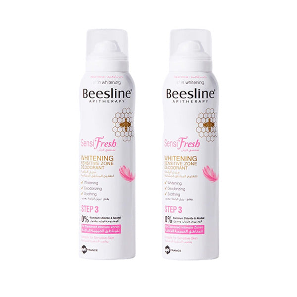 Beesline Sensifresh whitening sensitive zone deodorant spray twin pack odor control Health Boutique