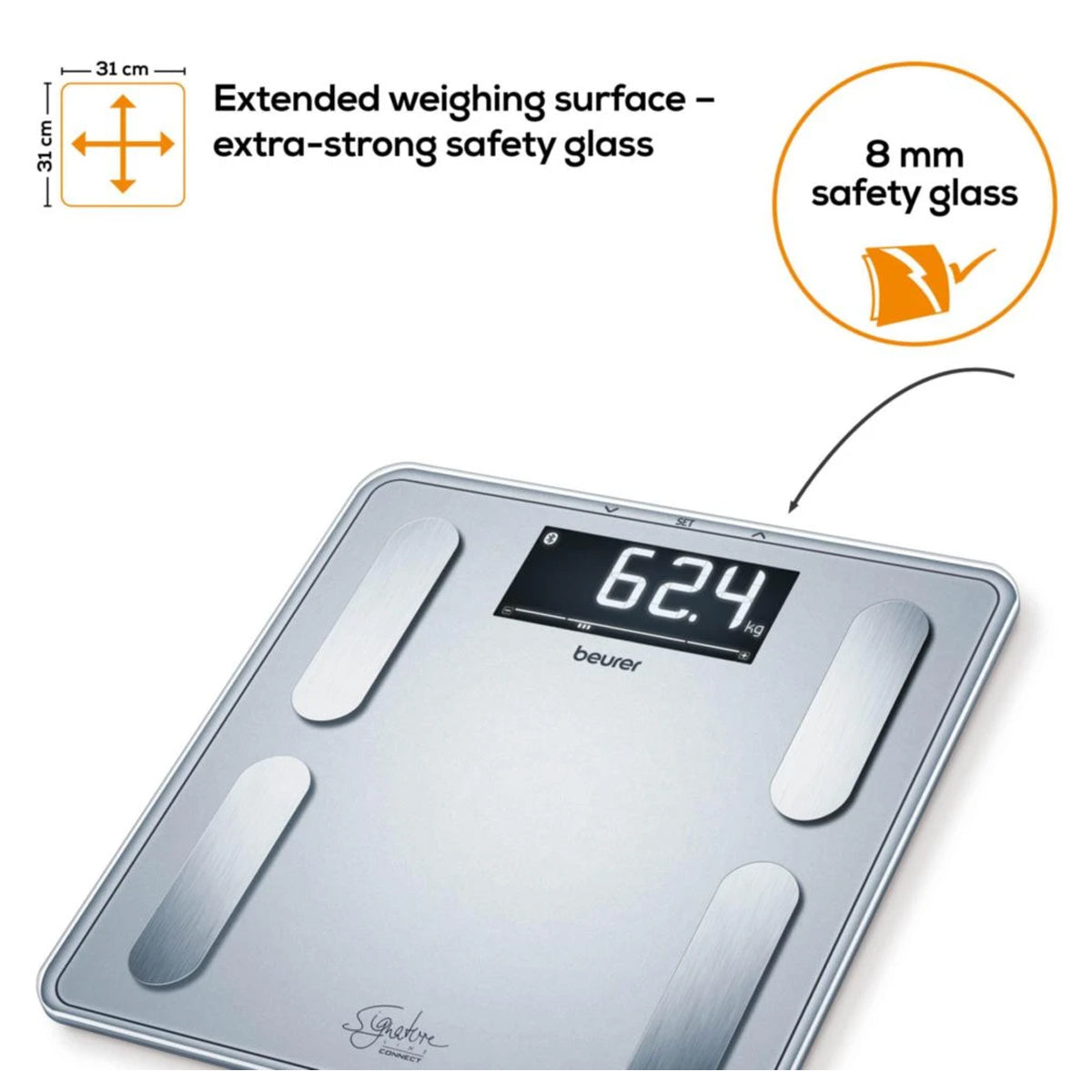 Beurer Diagonstic Bathroom Scale - BF 405 BT