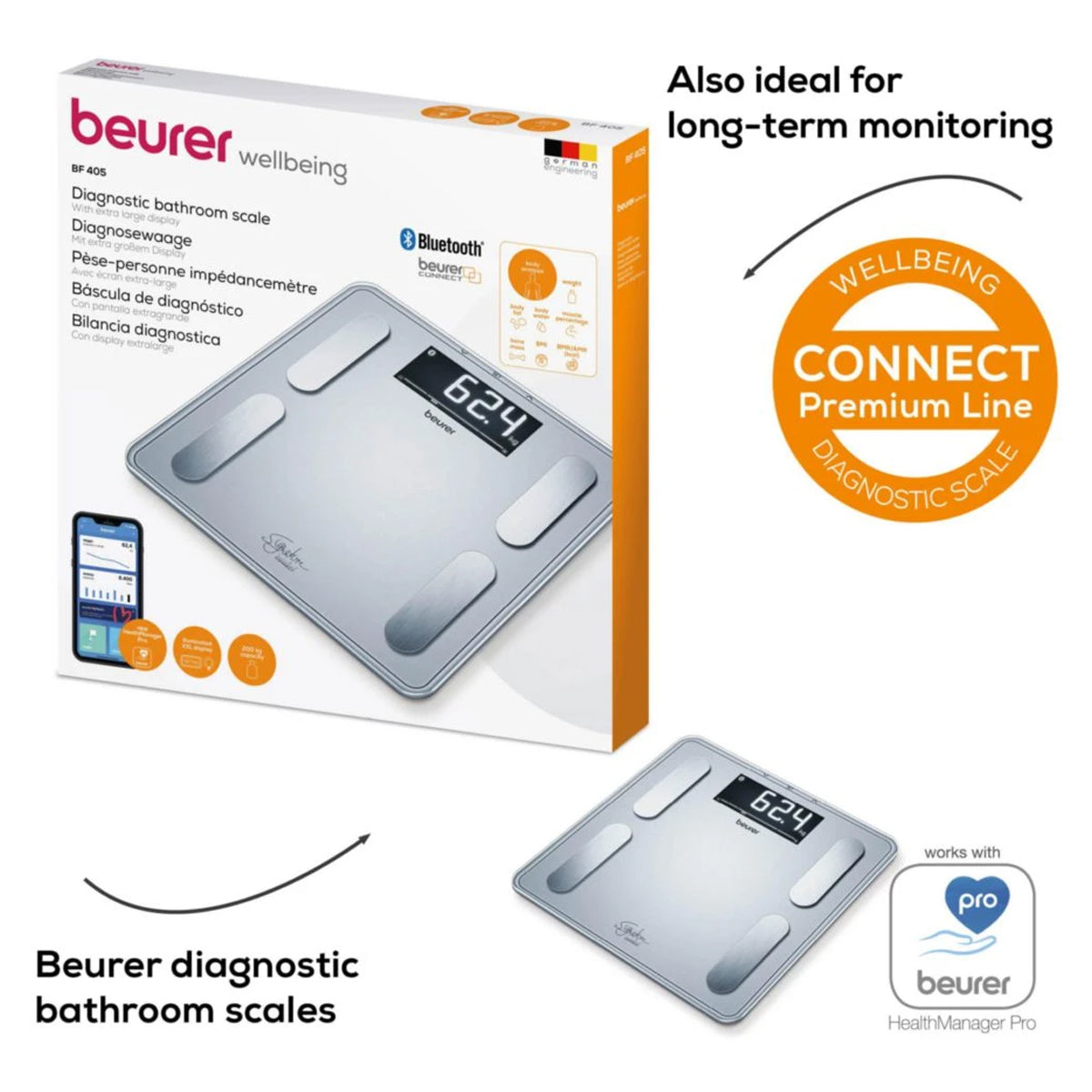 Beurer Diagonstic Bathroom Scale - BF 405 BT