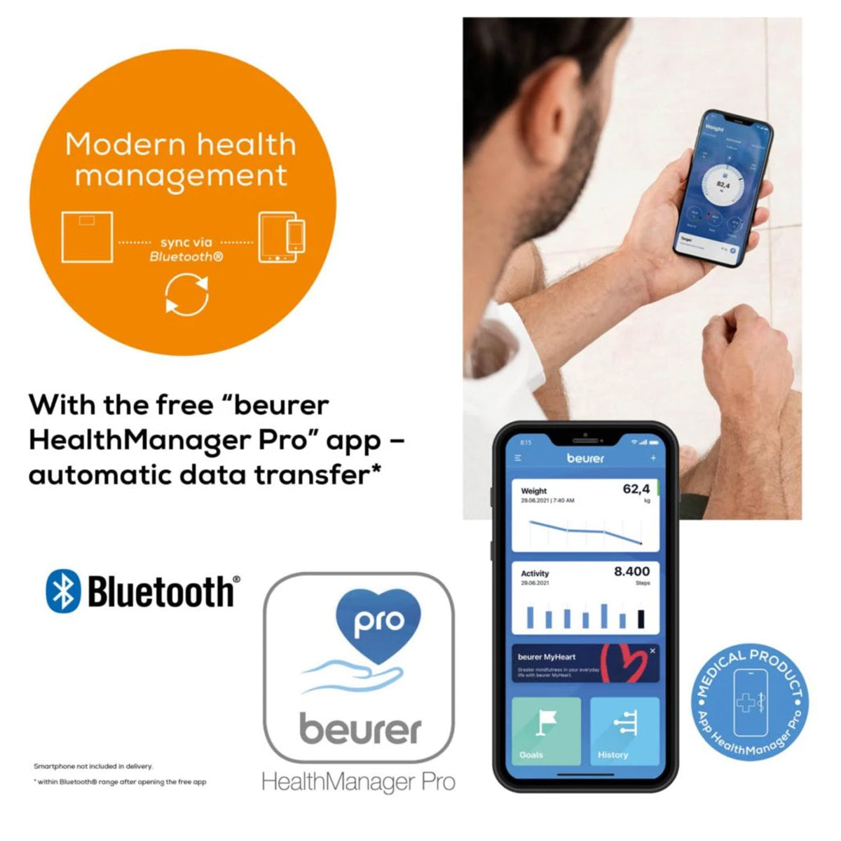 Beurer Diagonstic Bathroom Scale - BF 405 BT