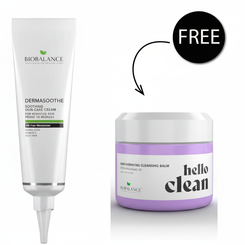 Bio Balance Dermasoothe Soothing Skin Care Cream 55ml + Free Hello Clean 100ml