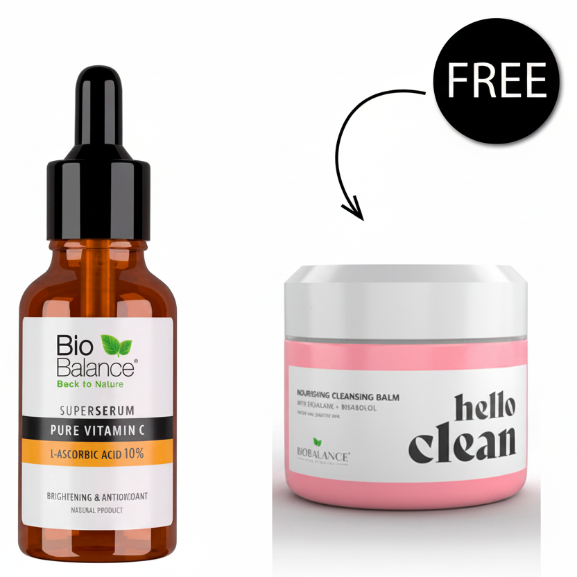 Bio Balance Pure Vitamin C L-ascorbic Acid 10% 30ml + Free Hello Clean 100ml