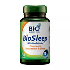 Bio Energy Bio Sleep Melatonin, Lemon Balm & Magnesium Capsules for Natural Relaxation and Sleep Support - Halal Certified Supplement