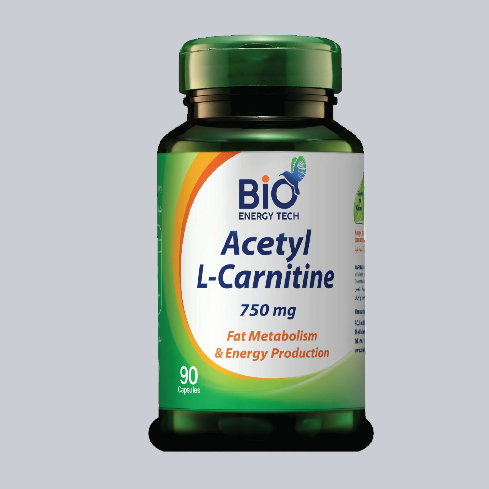 Bio Energy® Acetyl L-Carnitine 750 mg 90 Capsules- Health Boutique – the health boutique