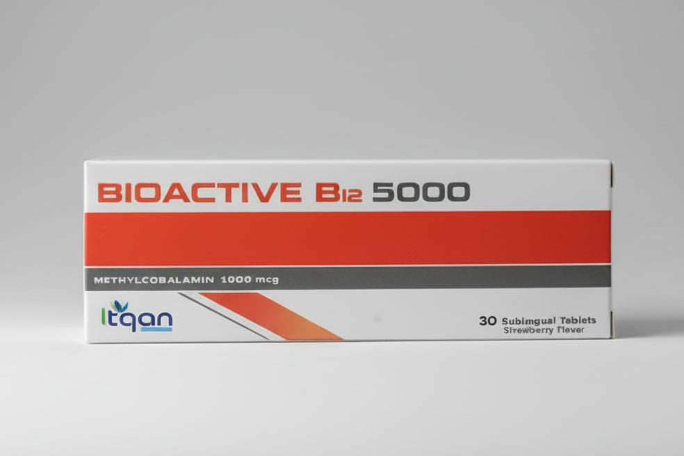 Bioactive Vitamin B12 5000 mcg 30 tablets for B12 deficiency and energy support