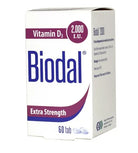 Biodal 2000 IU Vitamin D3 tablets 60 tablets bone and immune support-health boutique Jordan
