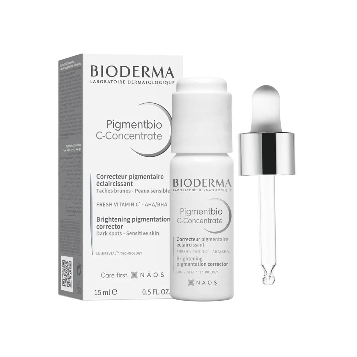 Bioderma Pigmentbio C-Concentrate Brightening Serum 15ml for Dark Spots and Hyperpigmentation Treatment