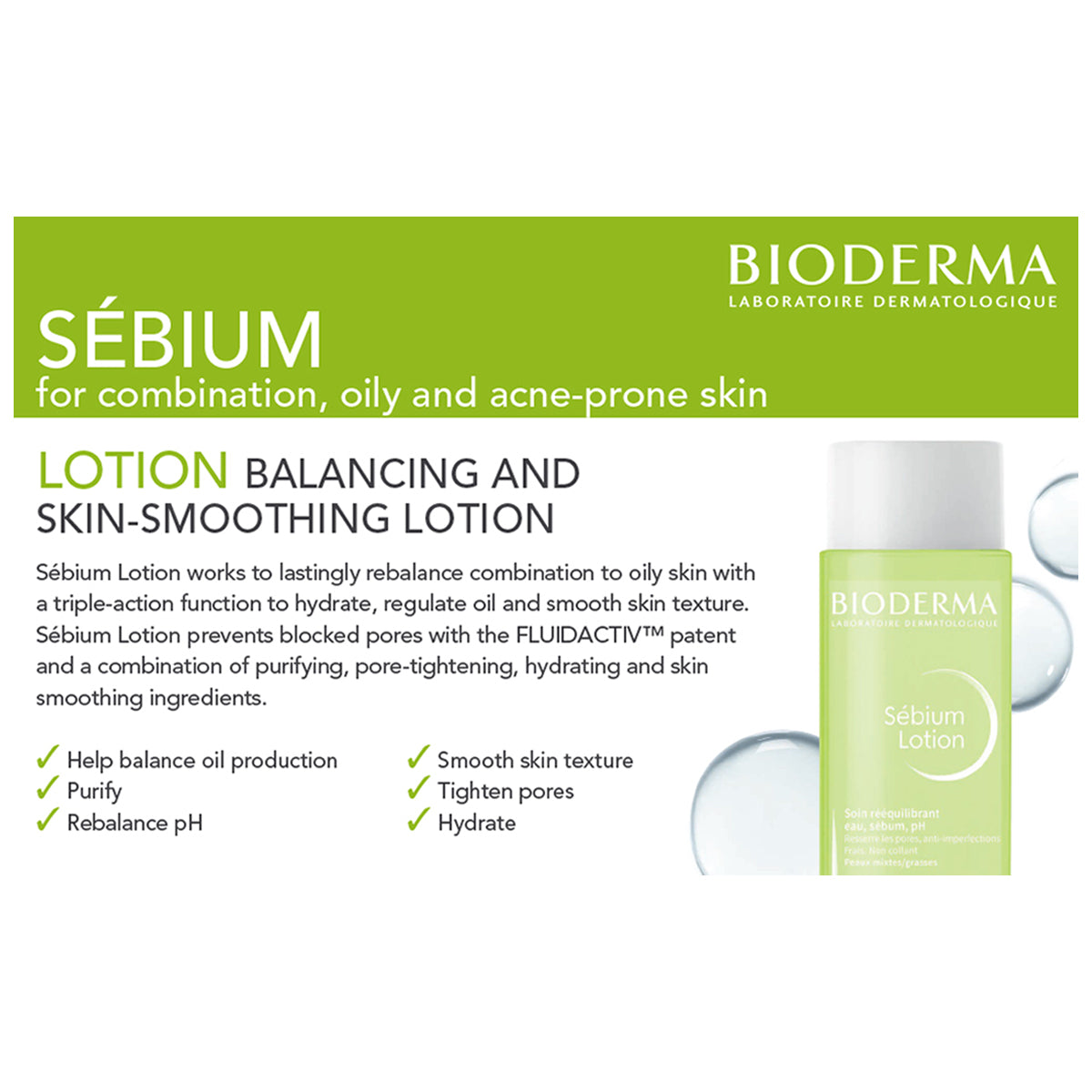 Bioderma Sebium Pore Refining Hydrating Lotion 200ml oily combination skin pore care Health Boutique