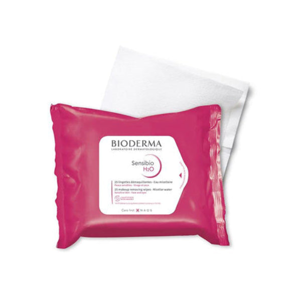 Bioderma Sensibio H2O Micellar Makeup Removing Wipes 25 count sensitive skin cleansing wipes Health Boutique