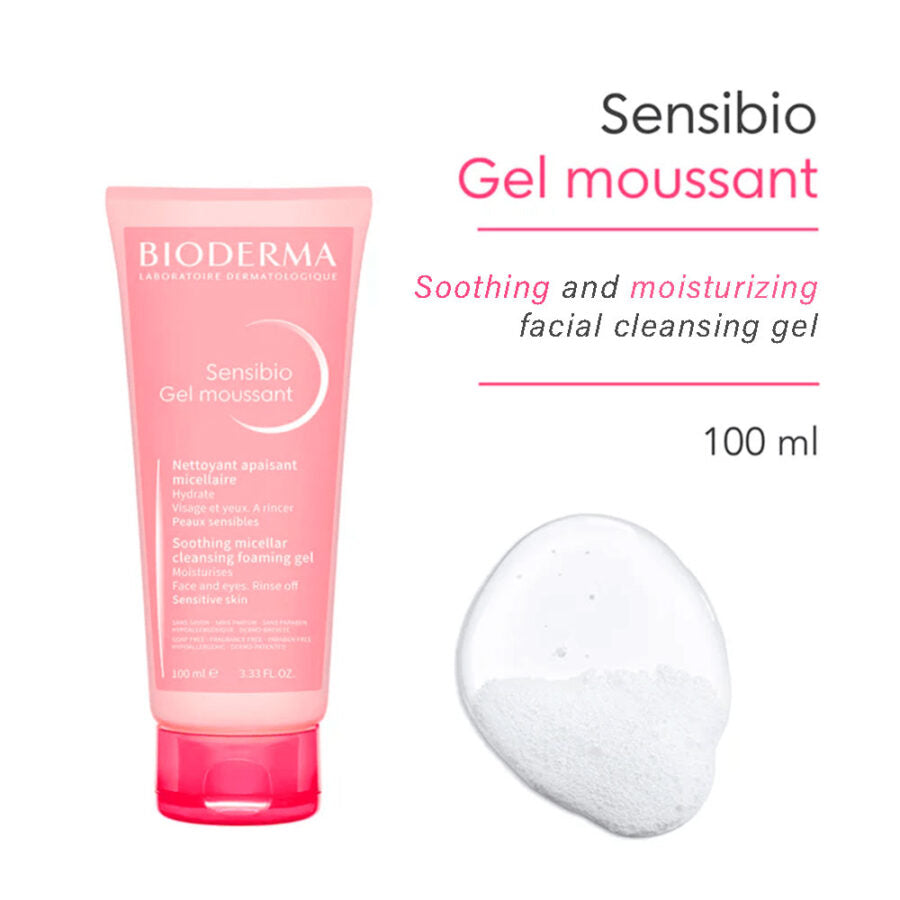 Bioderma Sensibio Gel Moussant 100ml gentle cleanser sensitive skin face wash soap free Health Boutique