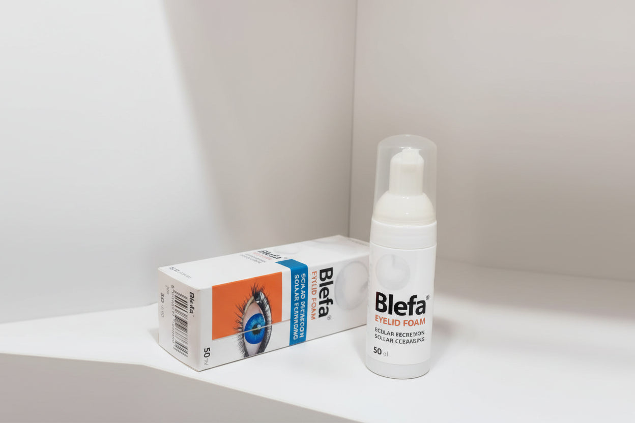 Blefa eyelid foam 50ml tea tree oil aloe vera chamomile panthenol eyelid cleanser blepharitis eye hygiene foam Health Boutique