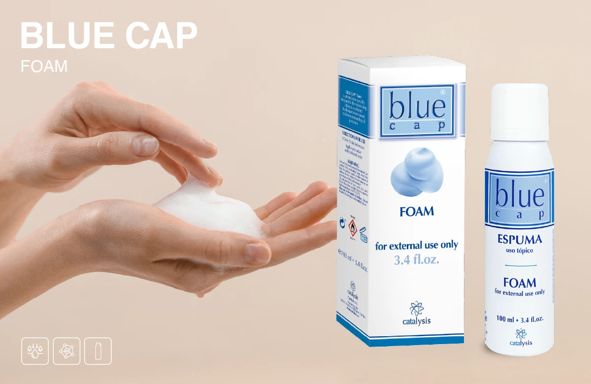 Blue Cap Foam 100ml soothing scalp and skin care foam with zinc pyrithione Health Boutique