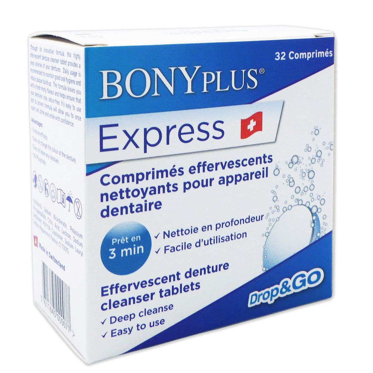 Bonyplus® Plus Express (32 Tablets)– Denture Cleanser- Health Boutique ...