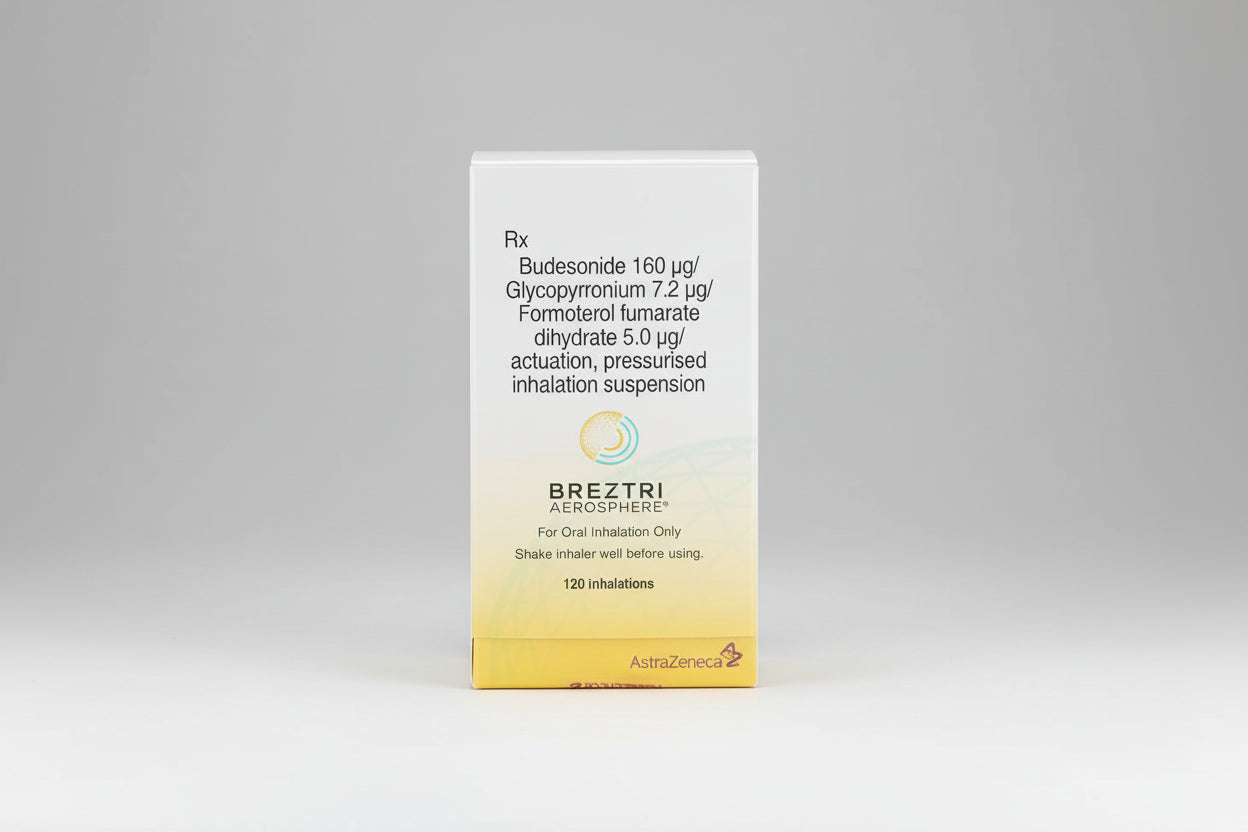Breztri Aerosphere 5/7.2/160 mcg COPD maintenance inhaler 120 doses- Health Boutique Jordan
