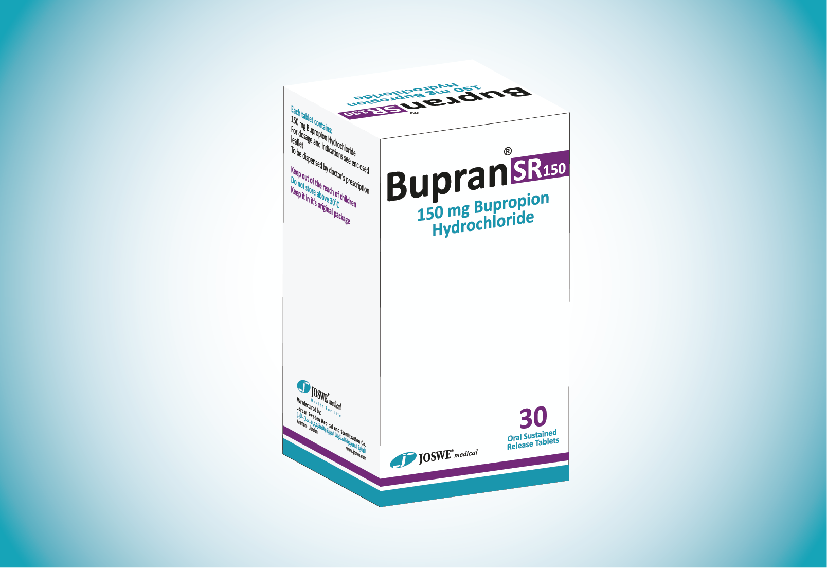 Bupran SR 150 mg tablets 30 bupropion antidepressant smoking cessation treatment