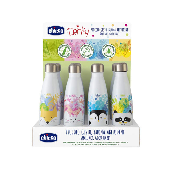 Chicco Inox Bottles 350ml In Display Box