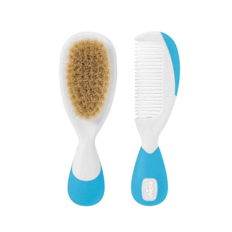 Chicco New Born Brush And Comb Light Blue