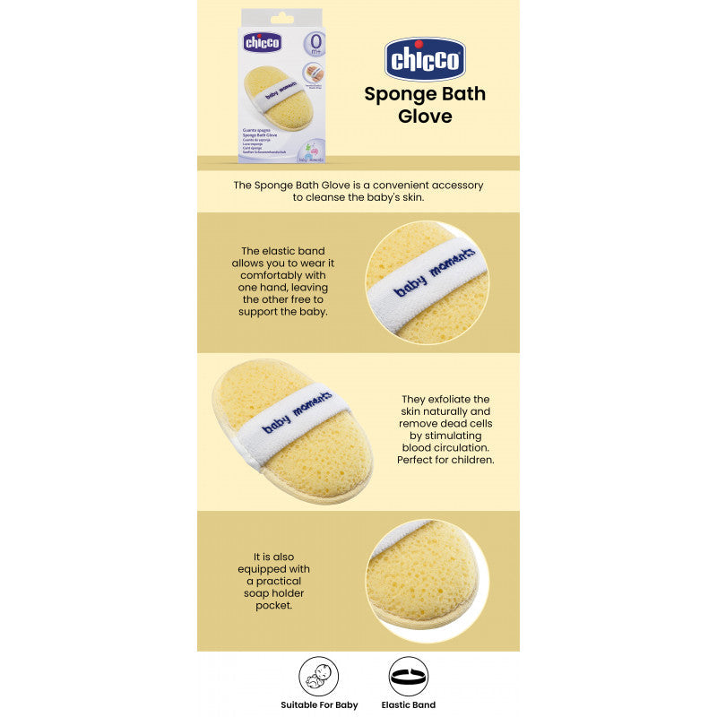 Chicco Sponge Bath Glove Baby Moments