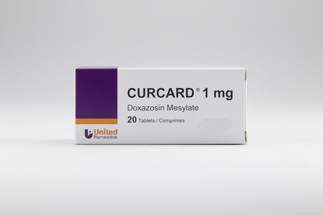 CURCARD® 1 MG (20 Tablets) – Doxazosin Alpha-Blocker for Hypertension Medicine