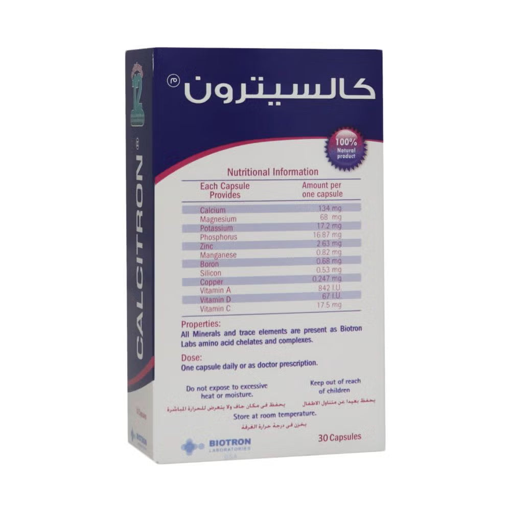 Calcitron capsules calcium magnesium zinc vitamin D3 bone health mineral supplement Health Boutique