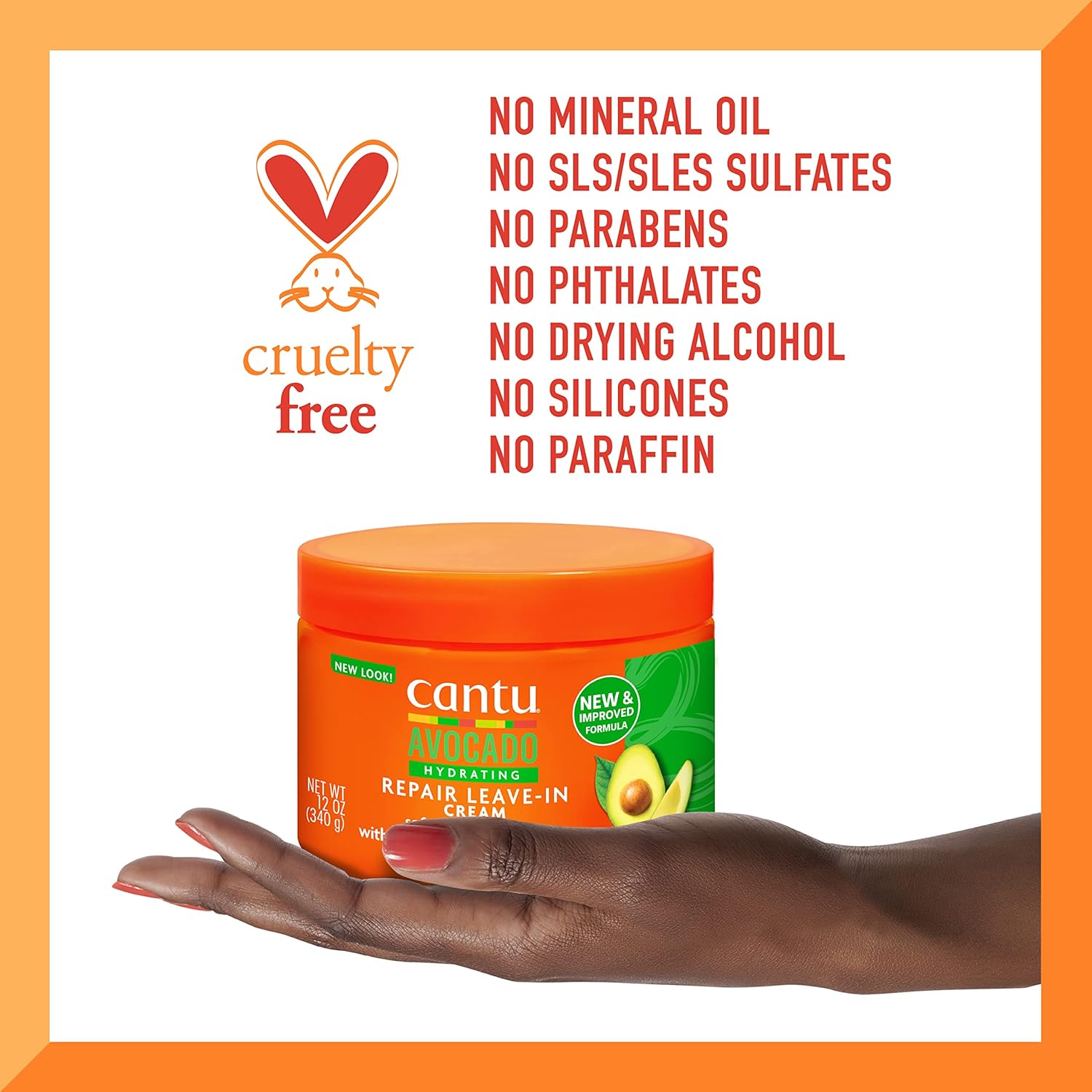 Cantu Avocado Repair Leave-In Cream 340ml moisturizing leave-in conditioner for dry damaged hair Health Boutique