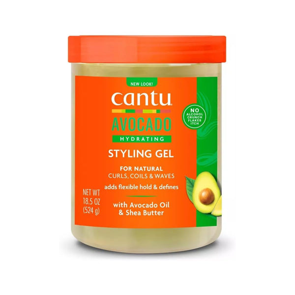 Cantu Avocado Styling Gel 524g moisturizing styling gel for curly textured hair Health Boutique