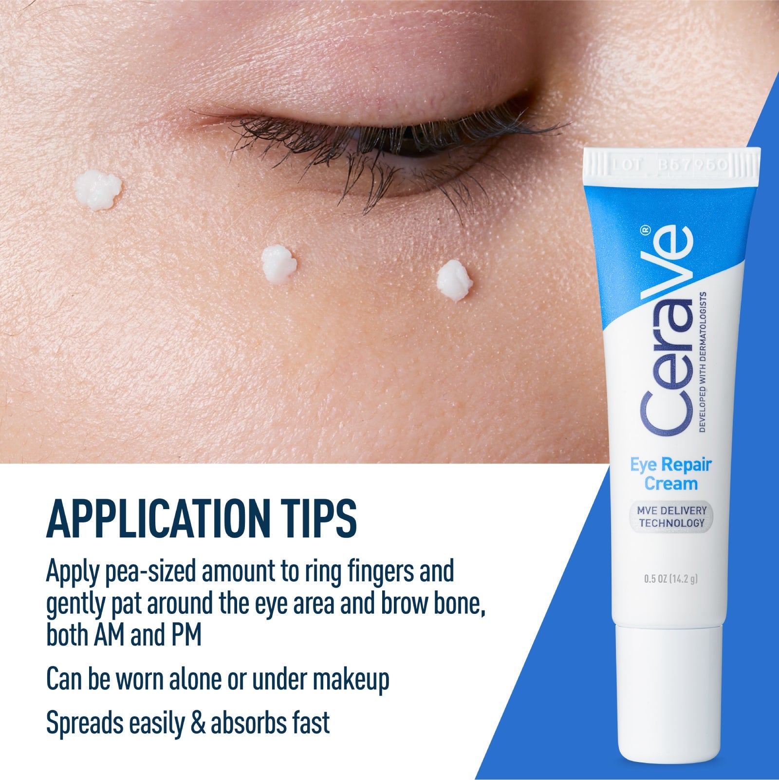 CeraVe ceramides hyaluronic acid niacinamide eye repair cream 14ml dark circles puffiness treatment Health Boutique