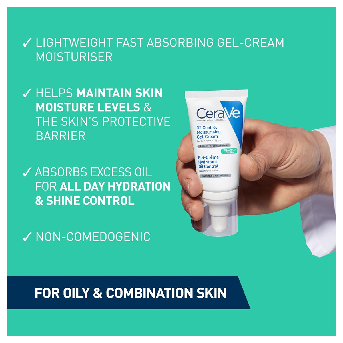 CeraVe niacinamide hyaluronic acid oil control gel cream 52ml oily skin shine control moisturizer Health Boutique