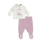 Chicco Girls Light Lilac Applique Smock with Legging