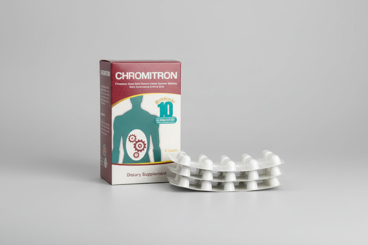Chromitron® 30 كبسولة – الكروم لدعم التمثيل الغذائي وتوازن سكر الدم Chromitron® 30 كبسولة – الكروم لدعم التمثيل الغذائي وتوازن سكر الدم