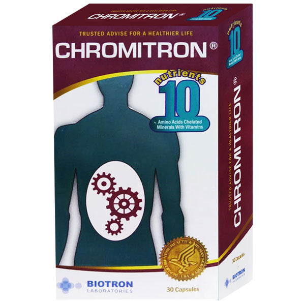 Chromitron® 30 كبسولة – الكروم لدعم التمثيل الغذائي وتوازن سكر الدم Chromitron® 30 كبسولة – الكروم لدعم التمثيل الغذائي وتوازن سكر الدم