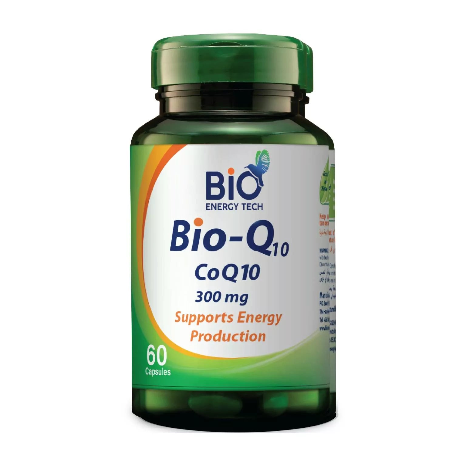 Bio Energy Bio-Q10 Coenzyme Q10 300 mg High Potency Energy & Heart Support Supplement 60 Capsules Halal Certified