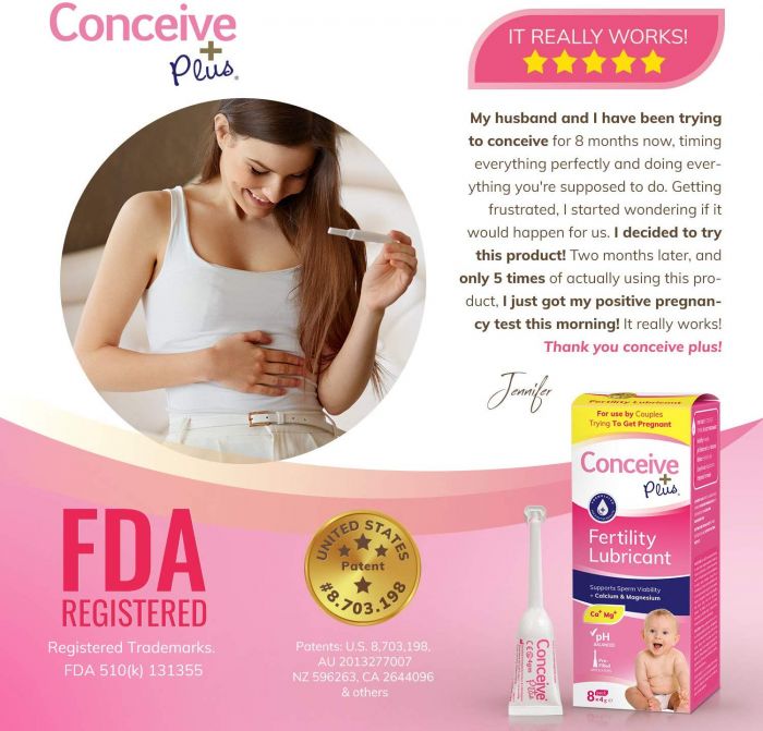 Single-use fertility lubricant vials Conceive Plus 4g