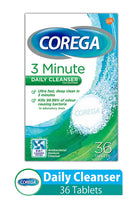 Corega cleanser tablets 36 denture cleaning tablets stain removal antibacterial denture hygiene effervescent cleaner Health Boutique