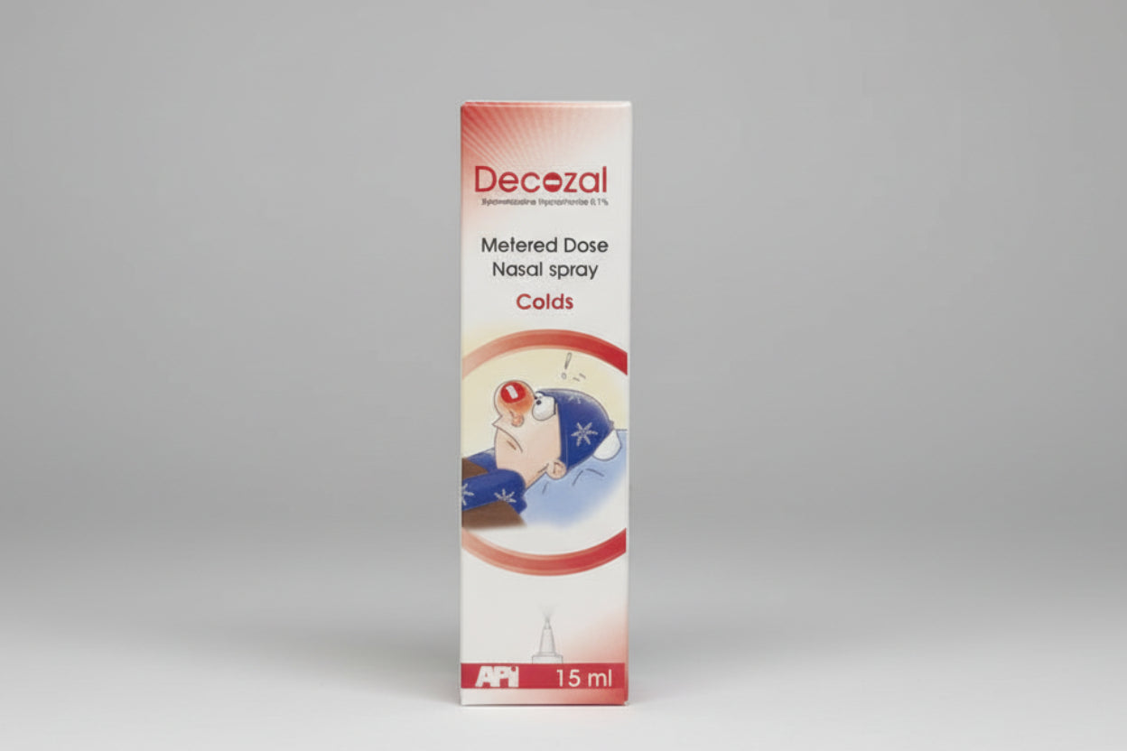 Decozal 0.1% Adult Nasal Spray 15 ml – Xylometazoline Nasal Decongestant