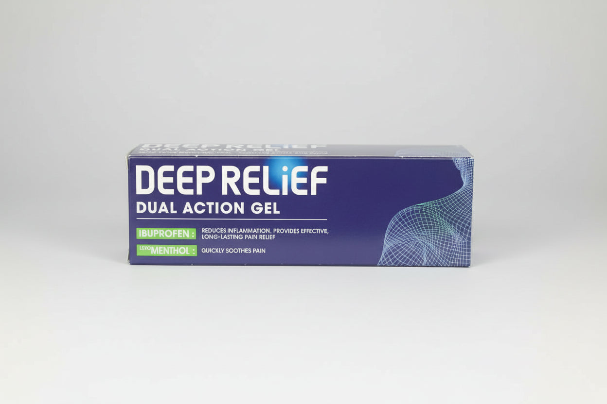 Gel Deep Relief Double Action 100g - Anti-inflammatoire & Antidouleur - Menthol - Neuf - Exp. 2026